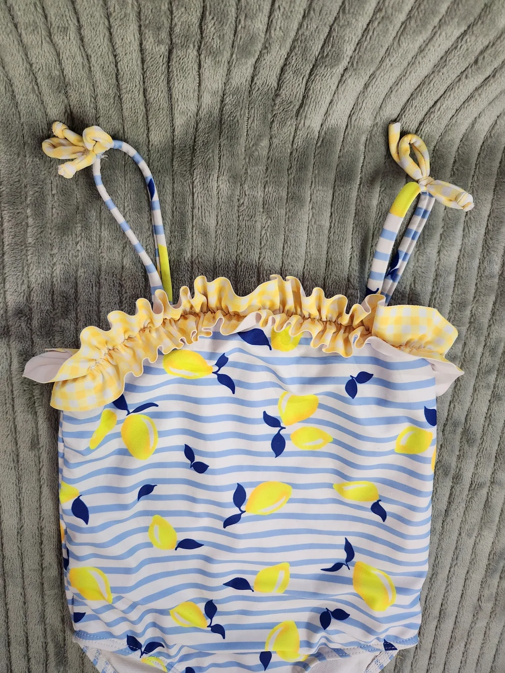 Bmagical Bwever size 5 swimsuit striped patter lemon one-piece swimsuit 5